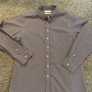 Men's Checkered Shirt - Blue and White